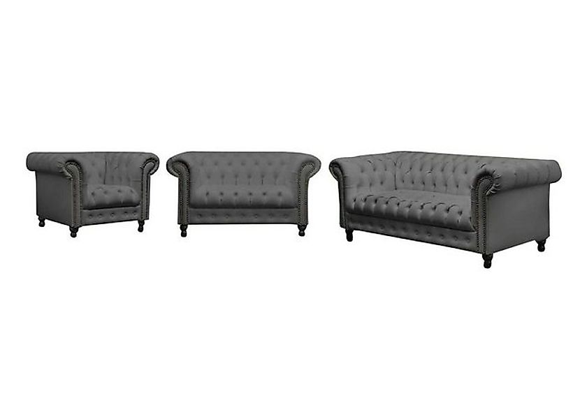 Xlmoebel Sofa Modernes Designer Set: 3+1 Sitzer Chesterfield Sofas, Hergest günstig online kaufen