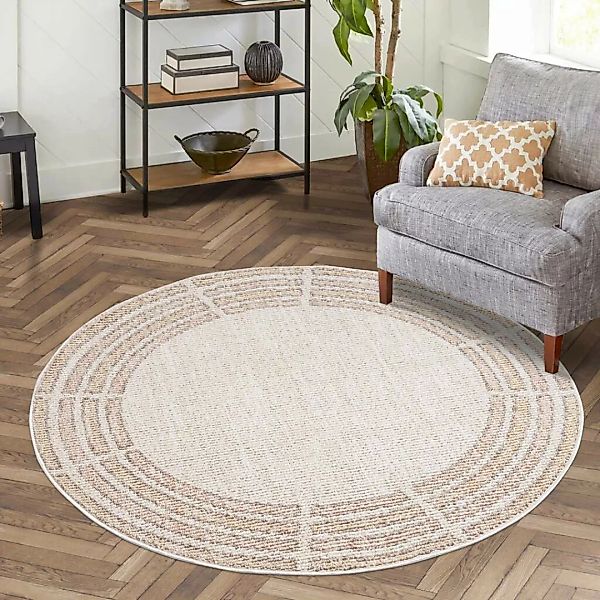 Carpet City Teppich »CLASICO 9068«, rund, Kurzflor Bordüre, Boho-Stil, Wohn günstig online kaufen