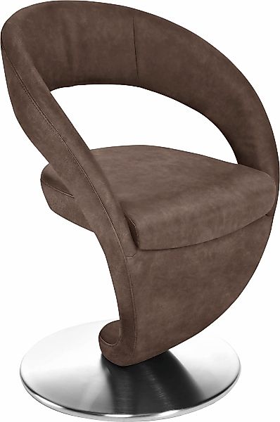 K+W Komfort & Wohnen Drehstuhl "Wave" () Design-Drehstuhl, Drehteller in Ed günstig online kaufen