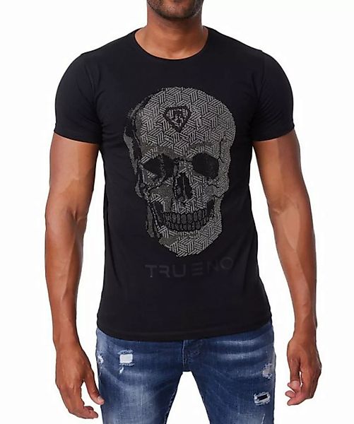 TRUENO T-Shirt Herren T-Shirt mit Strass Totenkopf von TRUENO günstig online kaufen