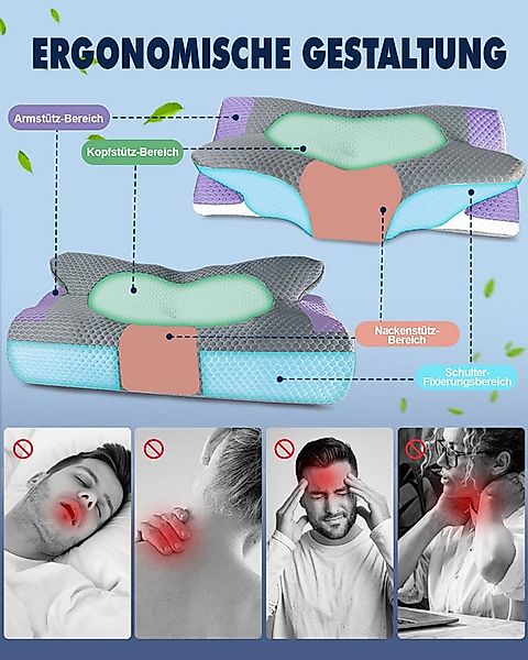 Esun Kopfkissen Nackenstützkissen Memory Foam Kissen Seitenschläferkissen S günstig online kaufen
