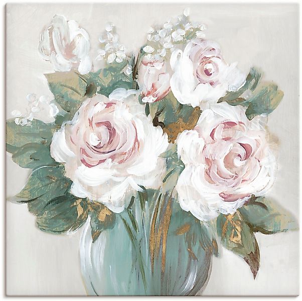 Artland Leinwandbild "Goldener Blumenstrauß" Blumenbilder 1 Stk. tlg. als A günstig online kaufen