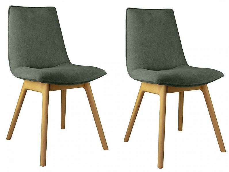 andas Esszimmerstuhl "Ramon", (Set), 2 St., Chenille, mit Massivholzbeinen, günstig online kaufen