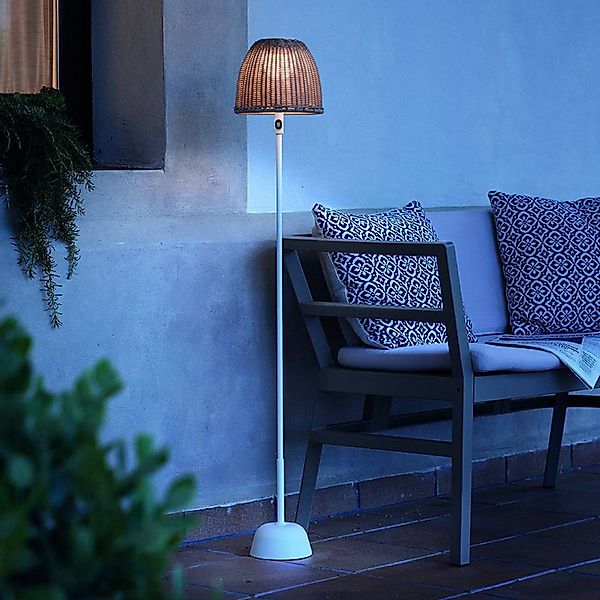 Bover LED-Akku-Stehlampe Atticus 114, naturweiß/beige günstig online kaufen