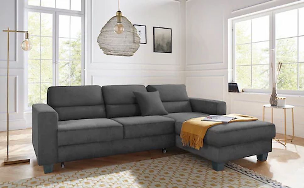 TRENDMANUFAKTUR Ecksofa »Chamber, zeitlos und modern, hoher Sitzkomfort, L- günstig online kaufen