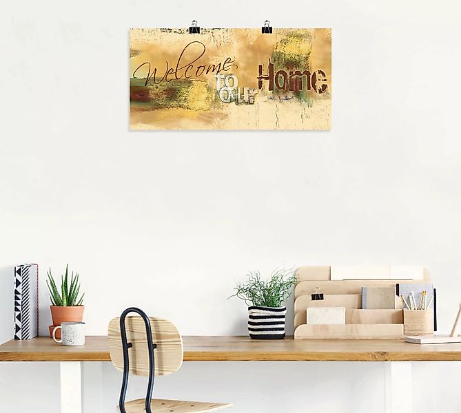 Artland Wandbild »Willkommen in unserem Zuhause«, Sprüche & Texte, (1 St.), günstig online kaufen