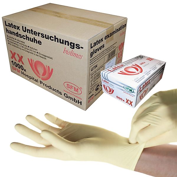 SFM ® Latexhandschuhe BIOLIMES : puderfrei günstig online kaufen