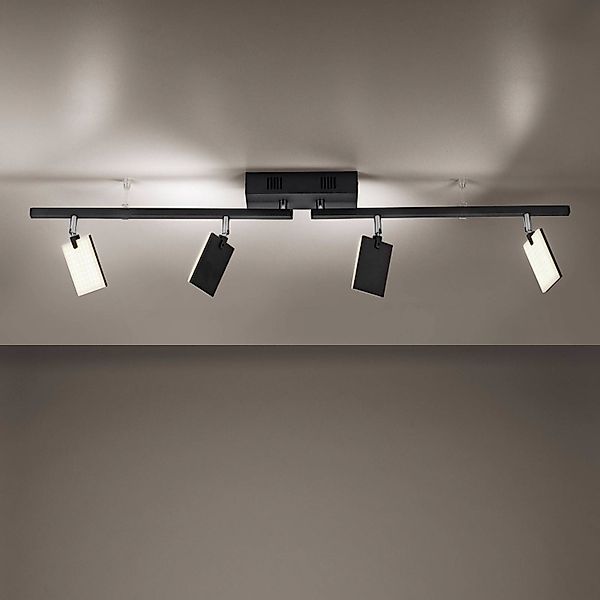 Deckenlampe PURE Mira, black pearl, 4-flg., Remote, CCT günstig online kaufen