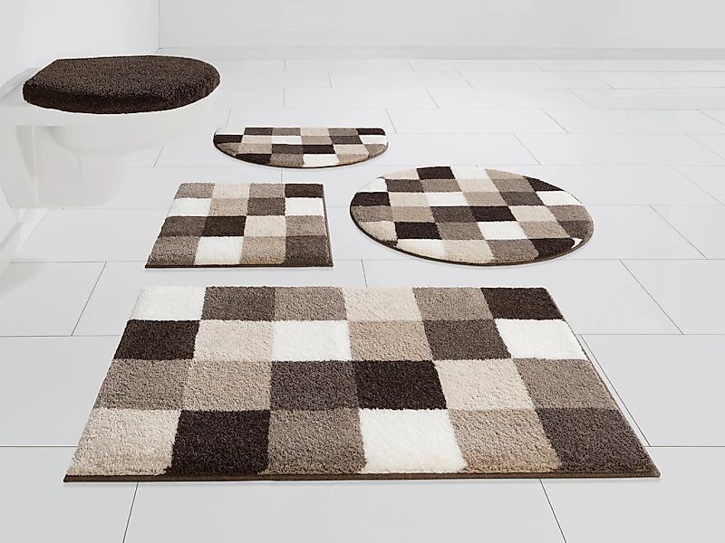 Grund Badematte "Mosaik, Badvorleger, Badezimmer Teppich, sehr weich" Höhe günstig online kaufen