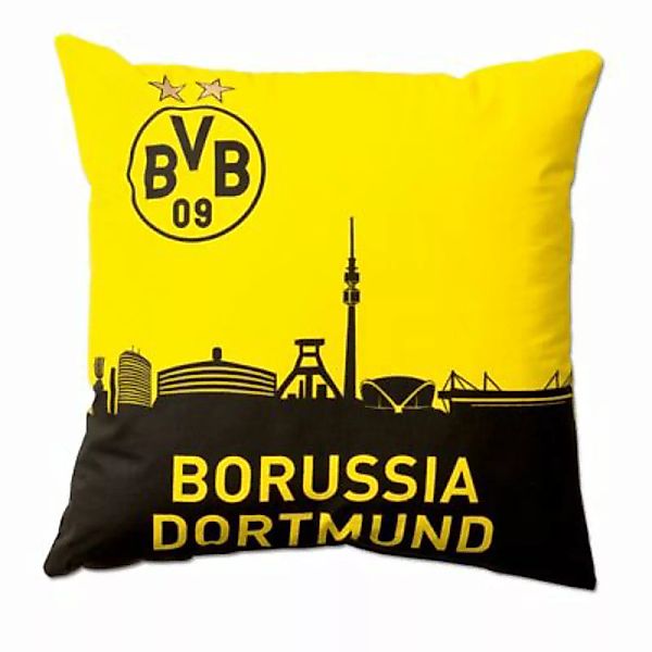 Borussia Dortmund BVB-Kissen mit Skyline (40 x 40cm) gelb Gr. 40 x 30 günstig online kaufen