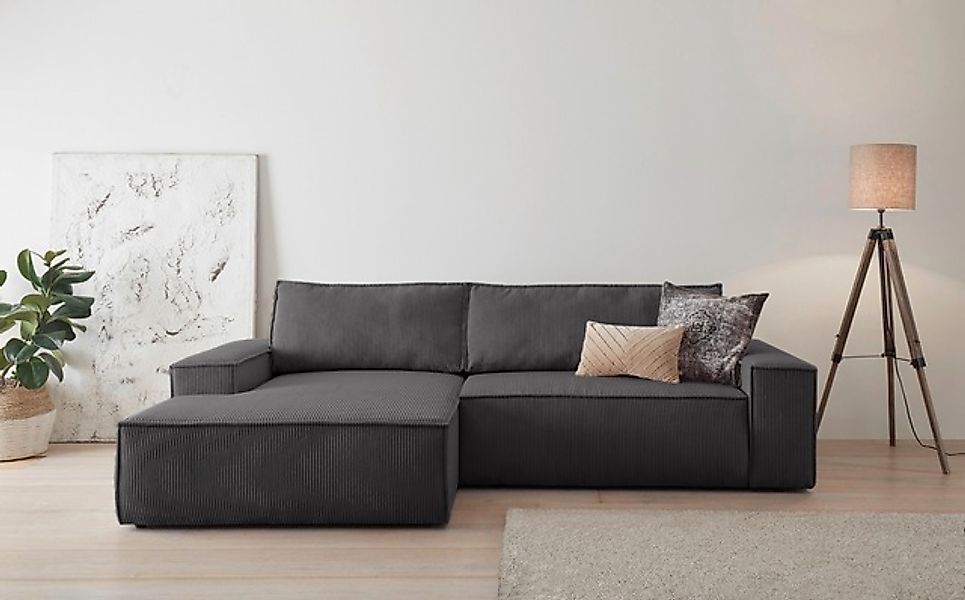 Home affaire Ecksofa »SHERWOOD Schlafsofa 267 cm, L-Form,« Schlaffunktion m günstig online kaufen