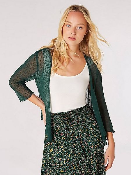 Apricot Cardigan Popcorn Shrug, (1-tlg) im semitransparenten Design günstig online kaufen