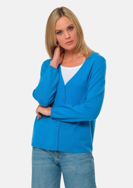 GOLDNER Strickjacke Kurzgröße: Kaschmirstrickjacke mit V-Ausschnitt günstig online kaufen