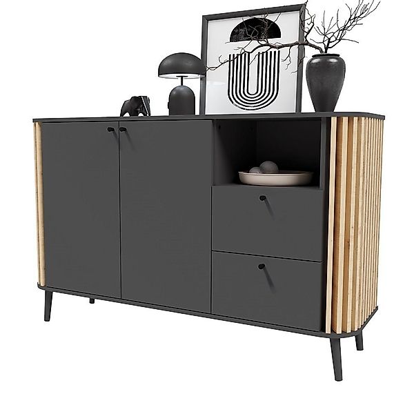 xonox.home Sideboard Sideboard Pure, grau / günstig online kaufen