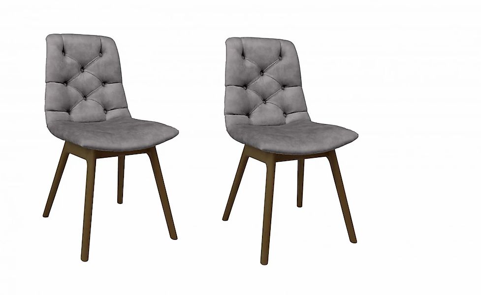 andas Esszimmerstuhl "Ramon", (Set), 2 St., Samt, mit Massivholzbeinen, in günstig online kaufen