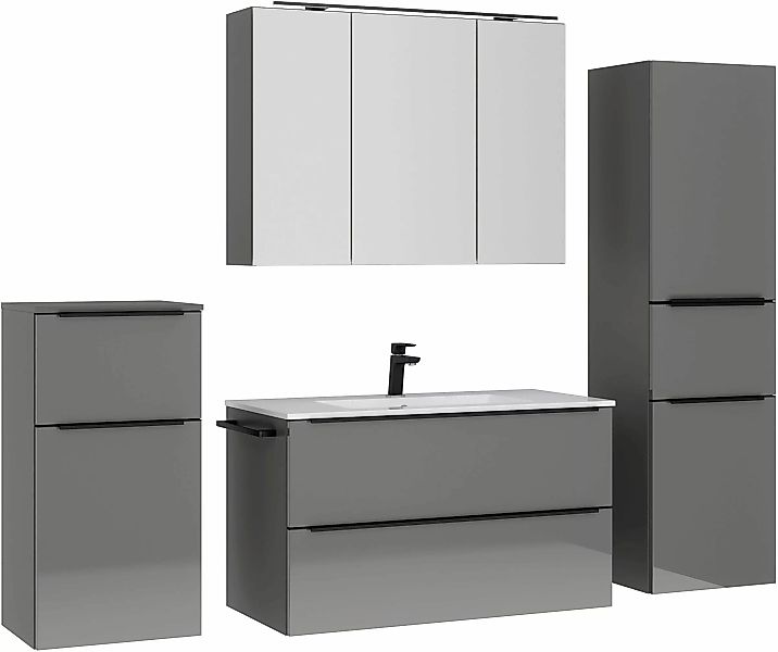 nobilia® Badmöbel-Set »Levere«, (4 St., vormontiert, mit Soft-Close), inkl. günstig online kaufen