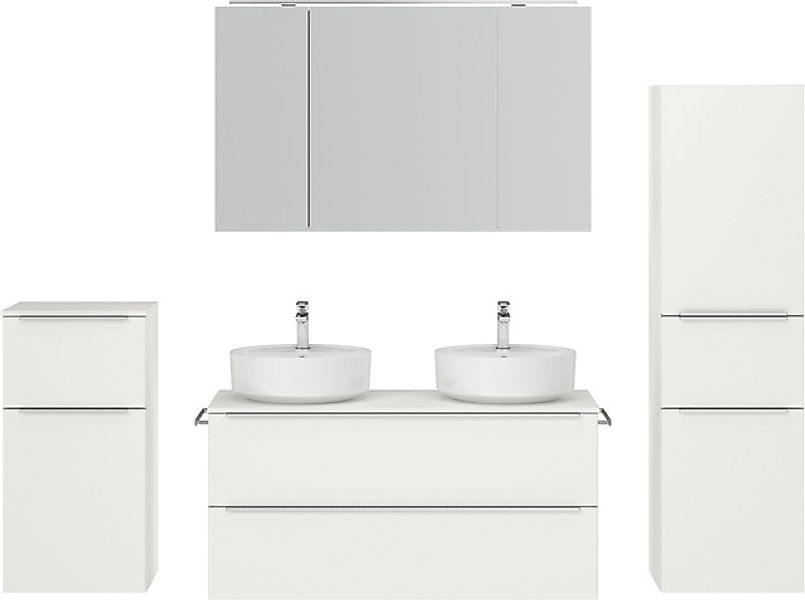 nobilia® Badmöbel-Set »Alvene«, (4 St., vormontiert, mit Soft-Close), inkl. günstig online kaufen