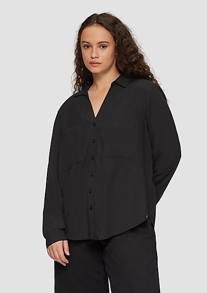 QS Langarmbluse Viskosebluse mit Turn-up und günstig online kaufen