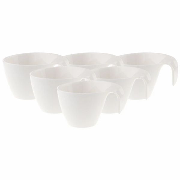Villeroy & Boch Tasse "Frühstückstassen Flow 250 ml 6er Set weiß" günstig online kaufen