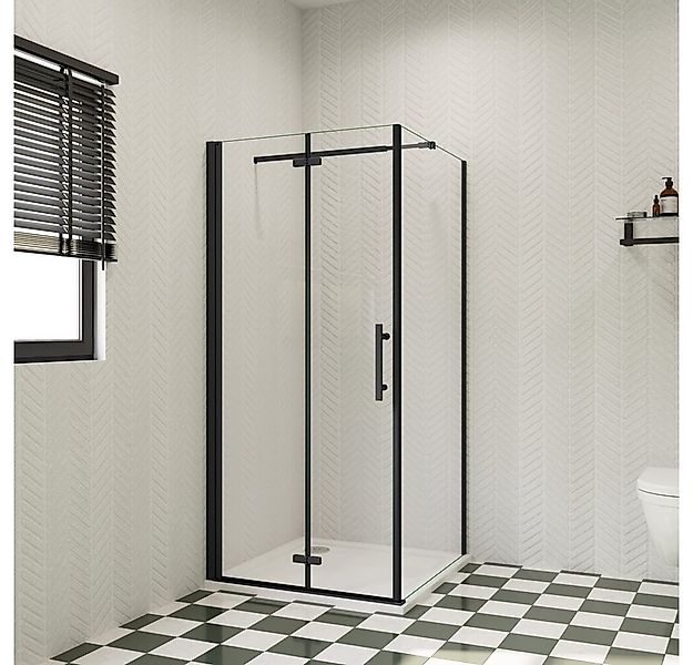 duschspa Eckdusche Falttür + Seitenwand 185cm 6mm ESG Nano Glas Duschtür Du günstig online kaufen