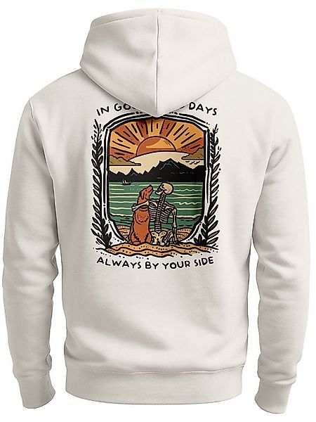 Neverless Hoodie Herren Hoodie Backprint Hund Freundschaft Aufdruck Outdoor günstig online kaufen