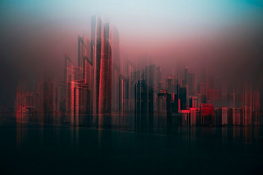 Papermoon Fototapete "Photo-Art CARMINE CHIRIACO, ABU DHABI SKYLINE" günstig online kaufen