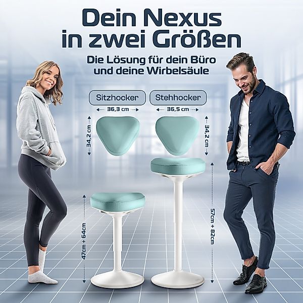 CLOUVOU Arbeitshocker Nexus Bürohocker - Ergonomischer Hocker Büro -, höhen günstig online kaufen