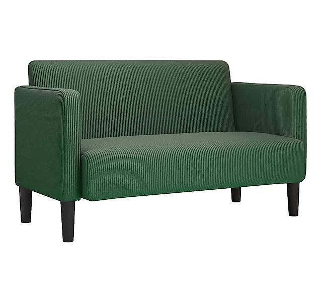 vidaXL Sofa Zweisitzer-Sofa Dunkelgrün 109 cm Cordstoff günstig online kaufen