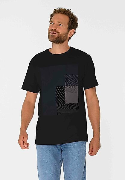 Herren Print T-shirt Cubes Aus Biobaumwolle günstig online kaufen