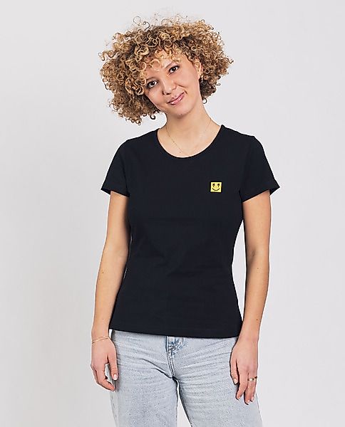 Damen T-shirt Aus Bio-baumwolle - Palm Smile - Schwarz günstig online kaufen