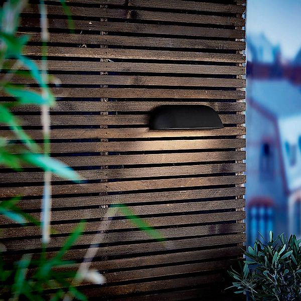 LED-Außenwandlampe Front 26, schwarz günstig online kaufen