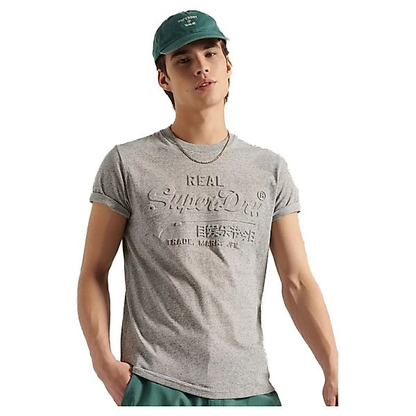 Superdry Vintage Logo Emboss Kurzarm T-shirt L Silver Glass Feeder günstig online kaufen