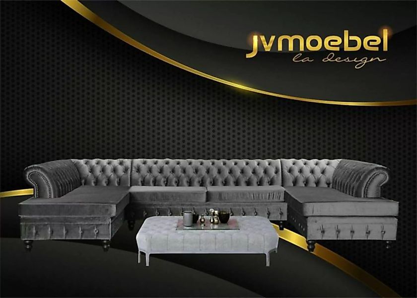 JVmoebel Ecksofa, Set Luxury Modern Ecksofa U-Form Chesterfield und Couchti günstig online kaufen