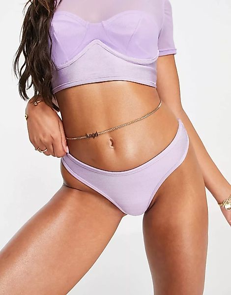 Public Desire – Bikiniunterteil mit hohem Beinausschnitt und Bandagendesign günstig online kaufen