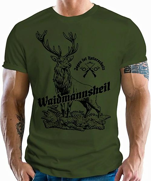 LOBO NEGRO® T-Shirt für Jäger: Waidmannsheil - Jagen ist Naturschutz günstig online kaufen