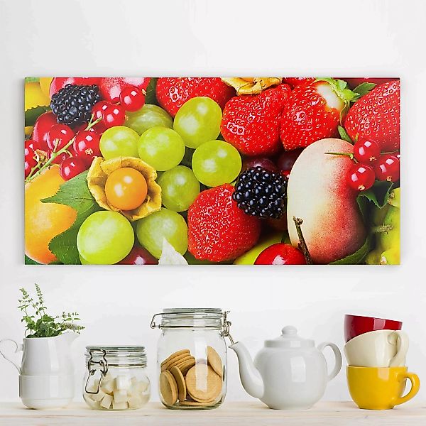 Leinwandbild - Querformat Fruit Basket günstig online kaufen