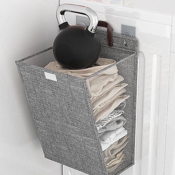 STILVORA Wäschekorb Wandmontierter Wäschesammler Wäschebox Aufbewahrungskor günstig online kaufen