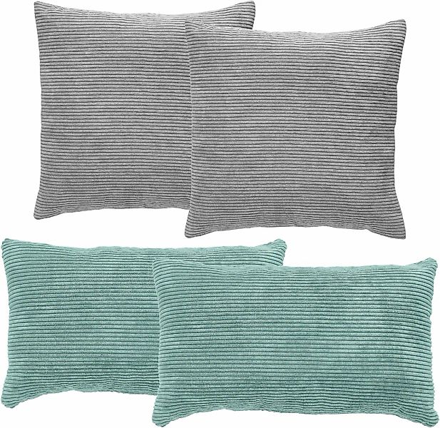 Andiamo Dekokissen "Cord Kissen Emy, 4er Set, Kissenhülle mit Füllung" Sofa günstig online kaufen