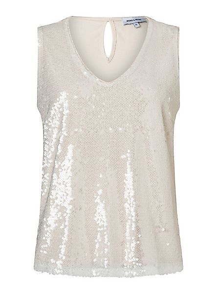MORE&MORE Shirttop glitzerndes Pailletten-Top, Jerseyrücken günstig online kaufen
