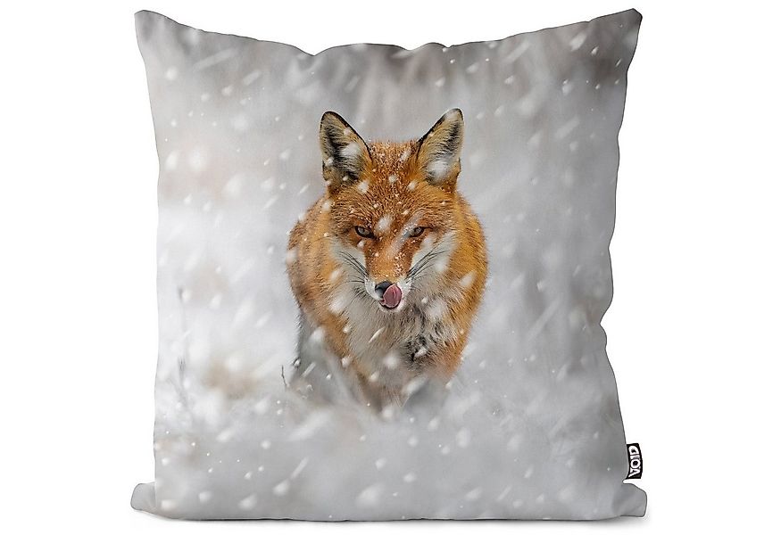 VOID Kissenbezug, (1 Stück), Rotfuchs Winter Schnee Fuchs rotfuchs winter j günstig online kaufen