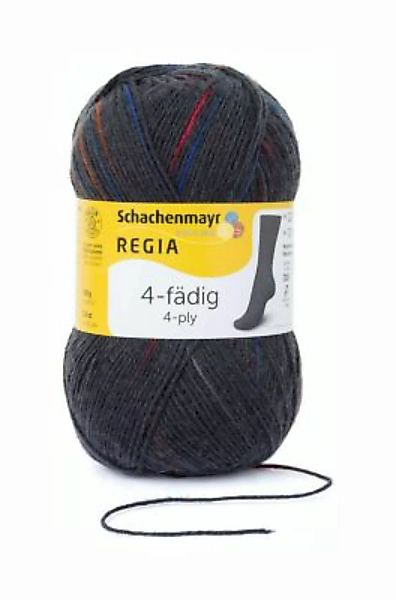 REGIA Handstrickgarne 4-fädig Color, 100g Spot Graphit bunt günstig online kaufen
