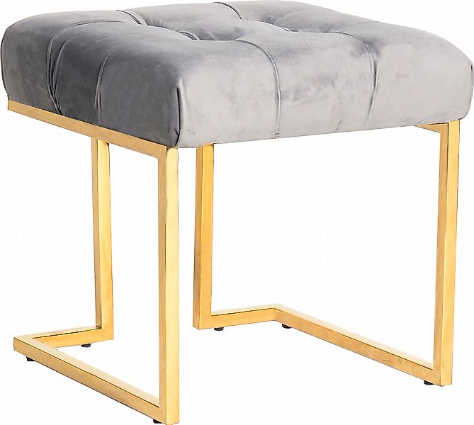 Kayoom Polsterhocker "Hocker Rarity 125, Edler Touch durch goldenes Gestell günstig online kaufen