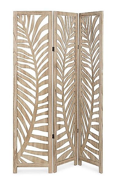 Bizzotto Paravent Farn aus Paulowniaholz, Natur günstig online kaufen