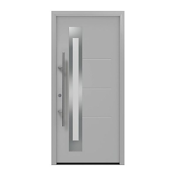 EcoStar Haustür Isopro Secur IPS 780S Weißaluminium 110 cm x 210 cm DIN L günstig online kaufen