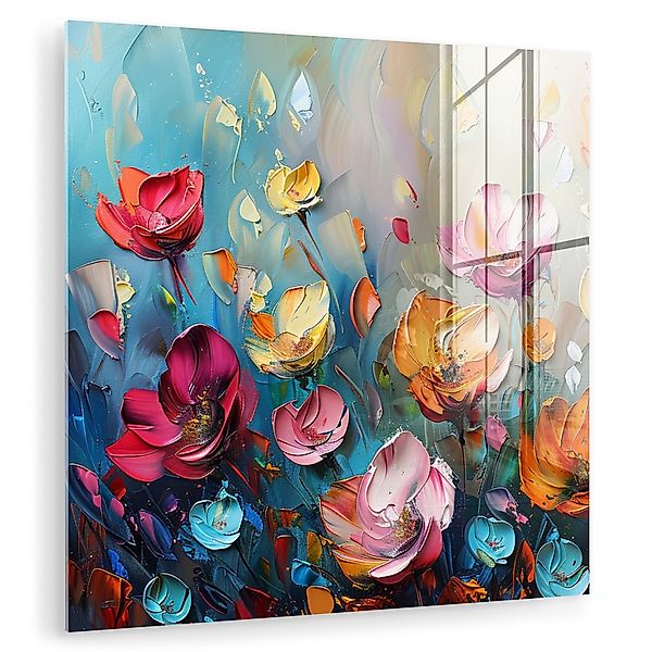 MuchoWow Acrylglasbild Blumen - Bunt - günstig online kaufen