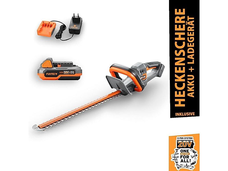 FUXTEC Akku-Heckenschere FX-E1HS20-SET, 2Ah-Akku, 52cm Arbeitsbereich, 20V, günstig online kaufen