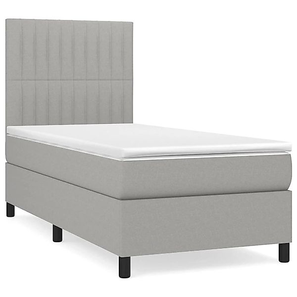 vidaXL Bett Boxspringbett mit Matratze Dunkelgrau günstig online kaufen