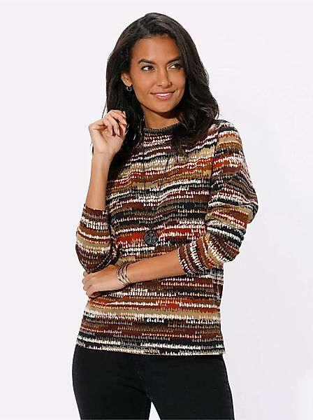 Casual Looks Stehkragenshirt "Druck-Shirt", (1 tlg.) günstig online kaufen
