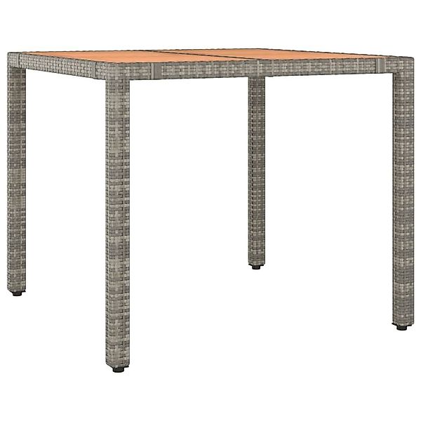 vidaXL Gartentisch Gartentisch mit Holzplatte Grau günstig online kaufen