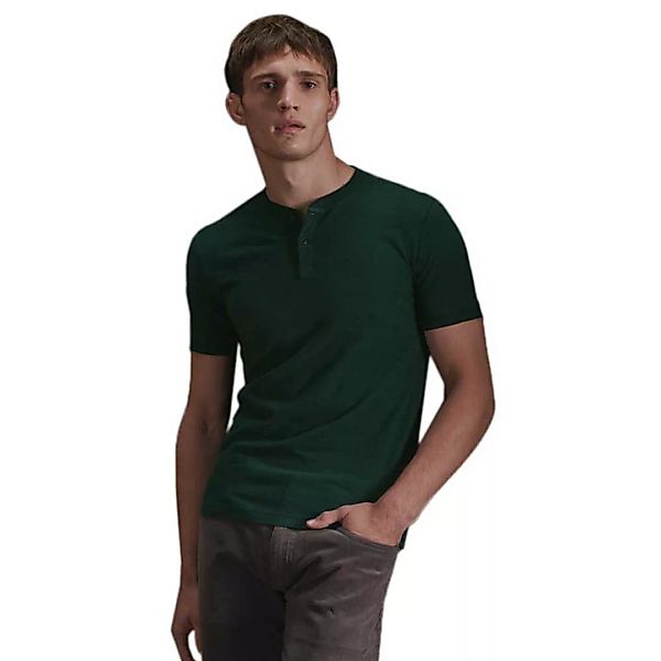 Superdry Henley Kurzarm T-shirt M Enamel Green Feeder günstig online kaufen